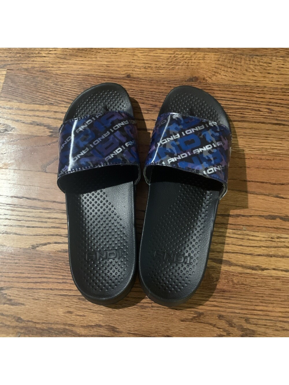 And1 (AND 1) Men's Crossover Lenticular Sports Slides/Sandals (Size 12)